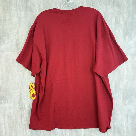 USC Trojans T-Shirt Men's 2XL Fight On Forever Red Short Sleeve Crew Neck NWT - Picture 2 of 12